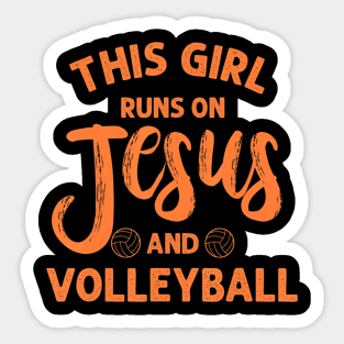 Jesus Volleyball Gift For Girls Mom Athlete Teen Youth Sticker